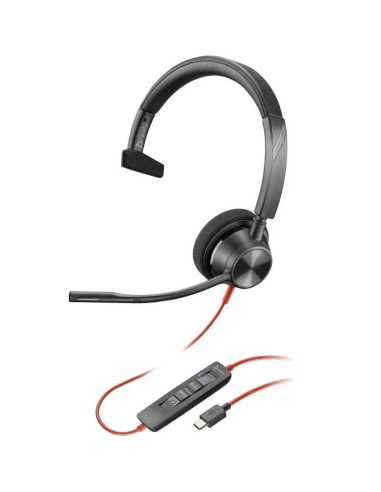 AURICULAR + MICROFONO POLY BLACKWIRE 3310 MONOAURAL USB-C MICROSOFT TEAMS