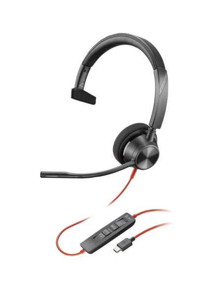 AURICULAR + MICROFONO POLY BLACKWIRE 3310 MONOAURAL USB-C MICROSOFT TEAMS