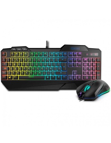 TECLADO + RATON GAMING KROM KRUSHER USB RGB SEMIMECANICO BLACK