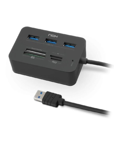 LECTOR DE TARJETAS NOX + HUB USB 3