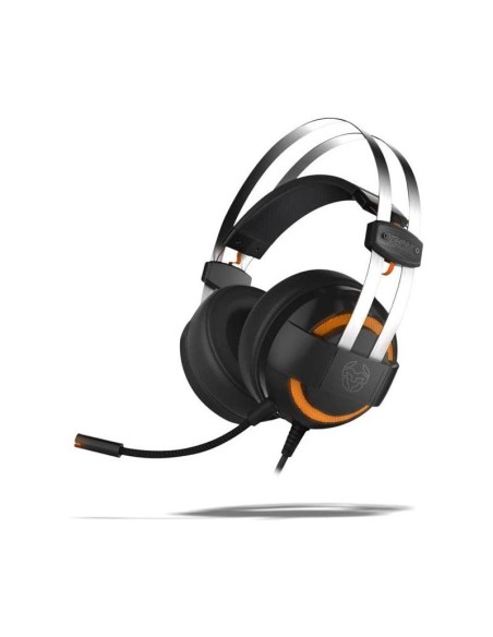 AURICULARES KROM KODE GAMING RGB USB BLACK/ORANGE