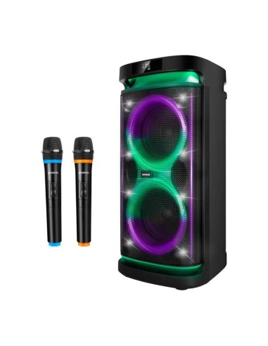 ALTAVOZ PHOENIX RUMBLEBOSS XL USB FM BT RGB 160W KARAOKE + 2 MICROFONO