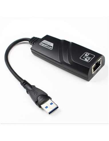 CABLE CONVERSOR ONEWAY USB 3.0 ETHERNET RJ45 GIGABIT 15CM BLACK