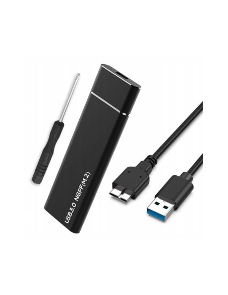 CAJA EXTERNA ONEWAY HDD SSD M2 USB 3.0 BLACK + CABLE USB