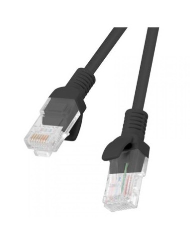 CABLE DE RED CAT.6 UTP 1M LANBERG BLACK