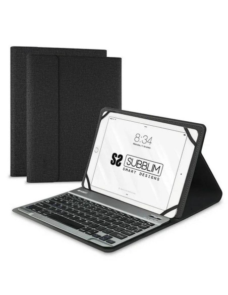 FUNDA SUBBLIM CON TECLADO KEYTAB PRO BLUETOOTH TABLET 10.1-10.8 BLACK