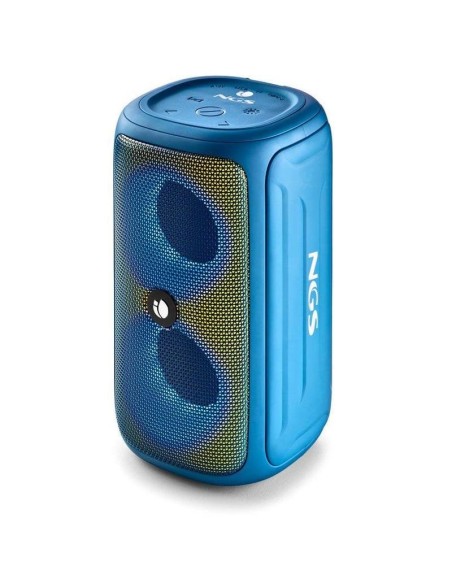 ALTAVOCES NGS ROLLER BEAST RGB PORTATIL WATERPROOF IPX5/BT/USB/AUX/FM BLUE