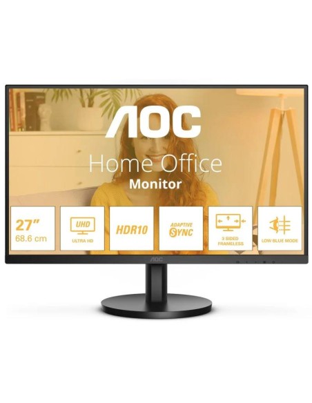 MONITOR AOC 27 4K UHD MULTIMEDIA HDMI DP BLACK