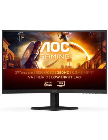 MONITOR GAMING AOC 27 CURVO 280HZ HDMI DISPLAYPORT BLACK