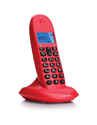 TELEFONO MOTOROLA C1001 LB+ DECT  WIRELESS CEREZA