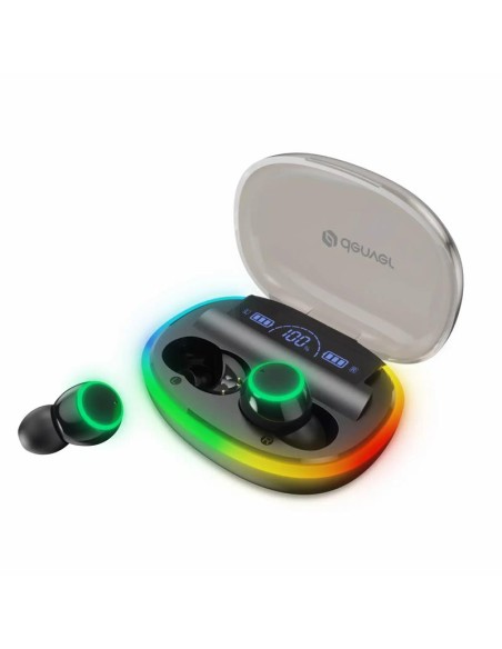 AURICULARES DENVER TWE-55B BLUETOOTH WIRELESS RGB BLACK