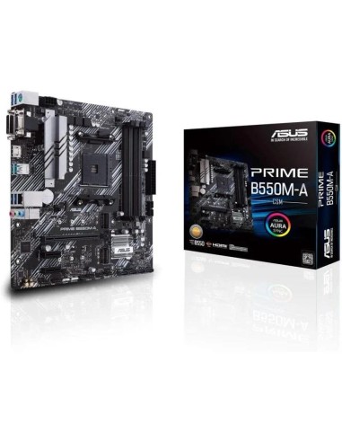 PLACA BASE ASUS PRIME B550M-A CSM AM4 MATX 4XDDR4 VGA HDMI DVI