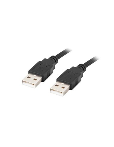 CABLE USB LANBER USB-A M/M 1.8M BLACK