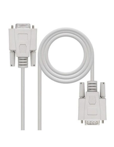 CABLE SERIE NANOCABLE RS232 DB9/M - DB9/H 3M WHITE