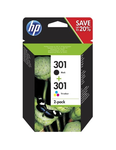 TINTA HP 301 N9J72AE PACK 2 UDS BLACK + TRICOLOR