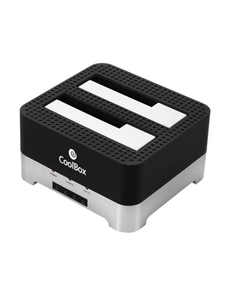 DOCK HDD COOLBOX DUPLICADOR 3.5/2.5 SATA USB 3.0 BLACK 2 BAHÍAS