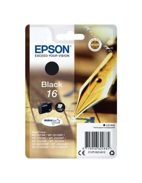 TINTA EPSON C13T162140 T1621 BLACK 16