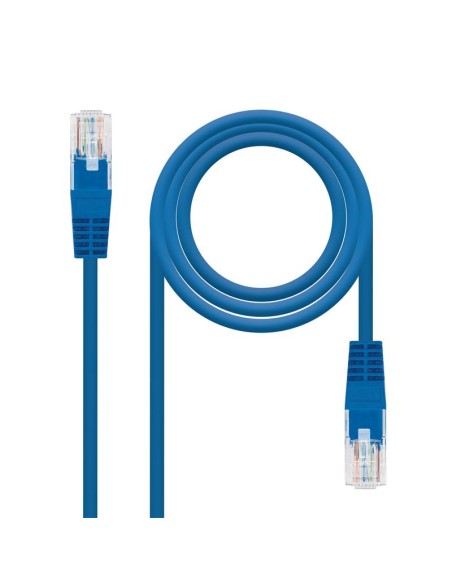 CABLE DE RED CAT.5 UTP FLEX 1M NANOCABLE BLUE