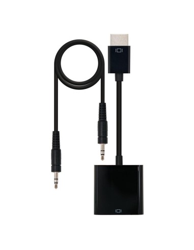 CABLE CONVERSOR HDMI A M-SVGA 10CM BLACK + 1M