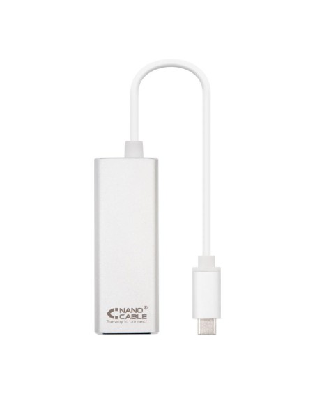 CABLE CONVERSOR USB-C ETHERNET RJ45 GIGABIT 15CM SILVER