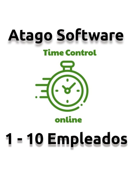 TIME CONTROL DE PRESENCIA ATAGO EN LA NUBE 1-10 EMPLEADOS ( ANUAL )