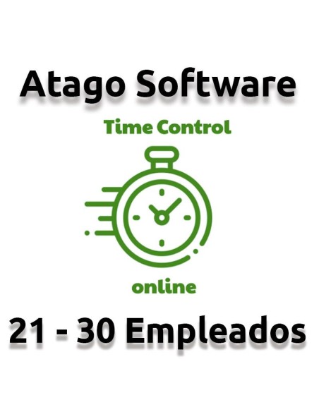 TIME CONTROL DE PRESENCIA ATAGO EN LA NUBE 21-30 EMPLEADOS ( ANUAL )