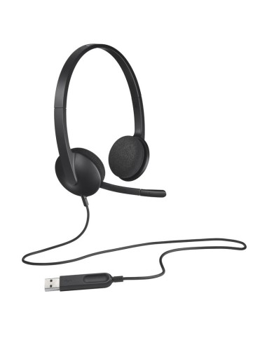 AURICULARES+ MICROFONO LOGITECH H340 USB BLACK