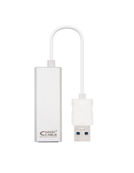 ADAPTADOR NANOCABLE USB 3.0 ETHERNET RJ45 GIGABIT 15CM SILVER