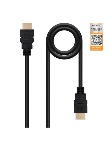 CABLE HDMI V2.0 4K 60HZ 18GBPS AM-AM NEGRO 1.5 M NANOCABLE