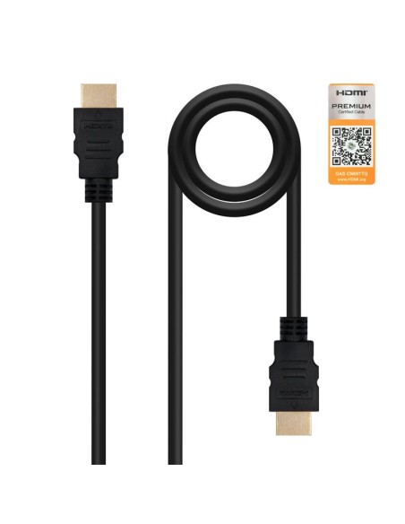 CABLE HDMI V2.0 4K 60HZ 18GBPS AM-AM NEGRO 1.5 M NANOCABLE