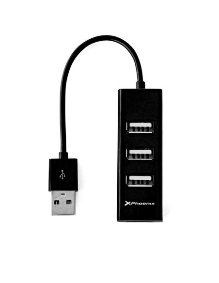 HUB USB PHOENIX 4 PUERTOS USB 2.0 BLACK