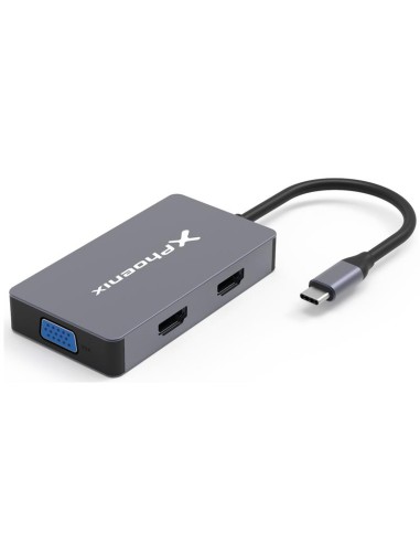 DOCK HUB USB-C PHOENIX 5 EN 1 HDMI 4K/VGA/USB 3.0 BLACK