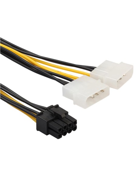 CABLE ALIMENTACION VGA GRAFICAS 8 PIN A 4 PIN DOBLE FUENTE ALIMENTACION