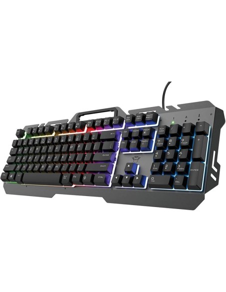 TECLADO TRUST GXT 853 ESCA GAMING METALICO USB RGB