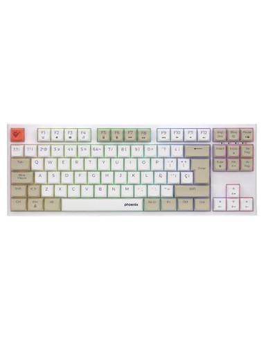 TECLADO PHOENIX ROYAL GAMING MECANICO TKL USB RGB WHITE