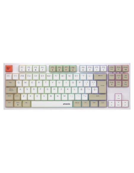 TECLADO PHOENIX ROYAL GAMING MECANICO TKL USB RGB WHITE