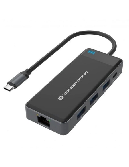 DOCK HUB CONCEPTRONIC 7IN1 USB-C 3.2 G1 2XHDMI/USB/RJ45/USCB-C PD