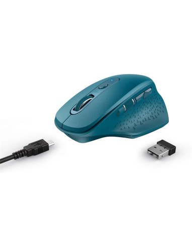 RATON TRUST OZAA ERGONOMICO RECARGABLE WIRELESS BLUE