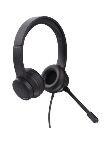 AURICULARES + MICROFONO TRUST AYDA HEADSET PC AUX BLACK