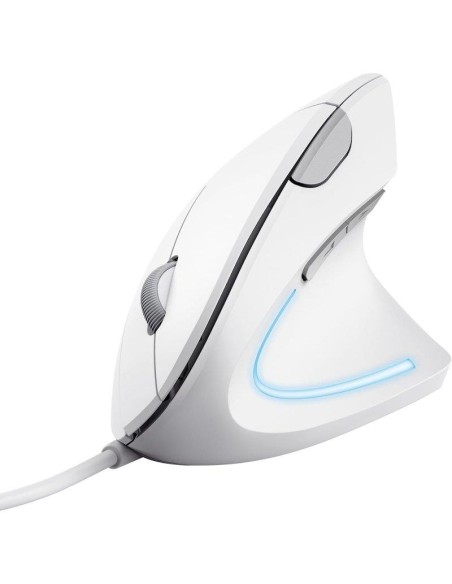 RATON TRUST VERTO USB ERGONOMIC WHITE