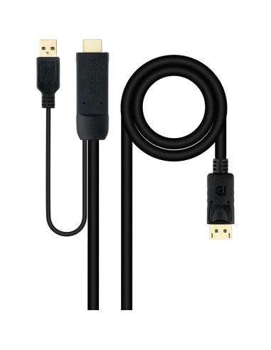 CABLE CONVERSOR NANOCABLE HDMI A DISPLAYPORT 1.8M BLACK