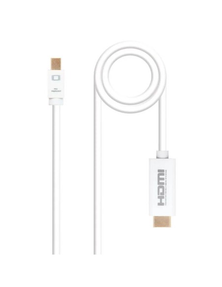 CABLE MINI DP A HDMI  MINI DP/M-HDMI/M NANOCABLE 2M WHITE