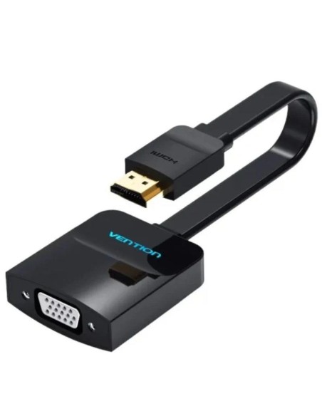 CABLE CONVERSOR SUBBLIM HDMI/M - VGA/H JACK 3.5/H 15CM BLACK